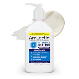 AmLactin Rapid Relief Restoring Lotion  Ceramides  24-Hr Dry Skin Relief  Powerful Alpha-Hydroxy Therapy Gently Exfoliates  Lactic Acid (AHA)...      