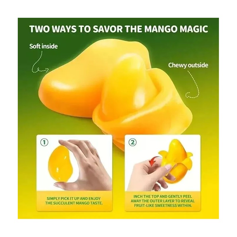 AMOS Peelerz peelers Gummy MANGO Peelable Fruit Candy Novelty Tiktok