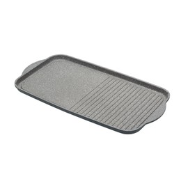 MasterClass Cast Aluminium Non-Stick Induction-Safe Griddle Plate, 51 x 27 cm (20" x 10.5"), Grey