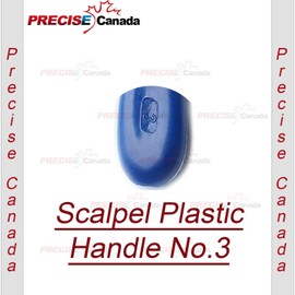 PRECISE CANADA 50 Pcs Blue Color Plastic Handle, Scalpel Handle # 3