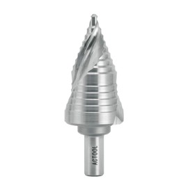 ACTOOL Industrial HSS Step Drill Bit 7/8 inch to 1-1/8 inch with 3/8 inch Shank, Double Spiral Flute