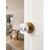 SORWDUERM 2 Pack Antique Brass Door Knobs - Crystal &