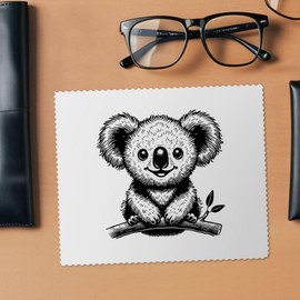 2 x 'Happy Baby Koala' Microfibre Lens/Glasses Cleaning Cloths (LC00031486)