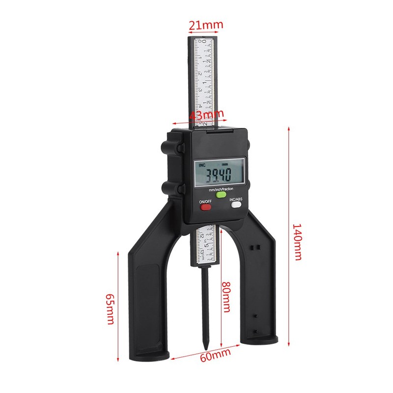 0-80mm Digital Height Gauge Woodworking Depth Gauge with Digit Display