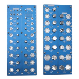 Nut and Bolt Thread Checker, 38 Holes Blue Imperial Metric Aluminum Screw Identifier Gauge, High Accuracy Nut and Bolt Thread Checker for Repairing Manufacturing