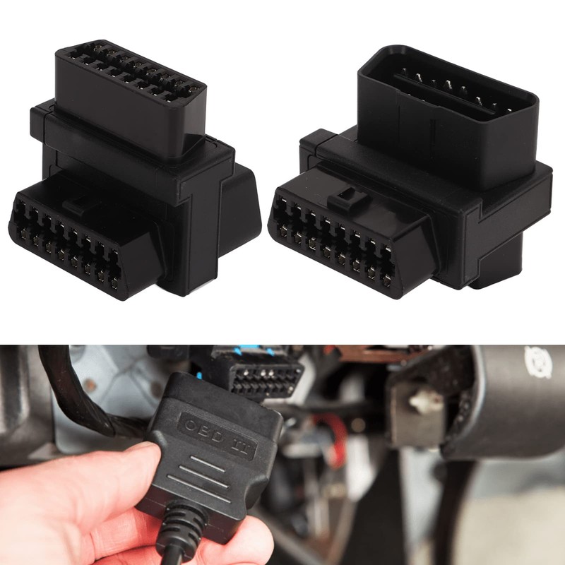 OBD2 Adapter 16 Pin Male to 2 Female Plug and