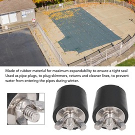 2Pcs Pool Winterizing Plug,25mm/1inch Winter Rubber Plug,Winterizing Expansion Plug with Stainless Steel Bolts to Prevent Frost Damage to Swimming Pool Drain Pipelines