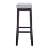 Linon Home Décor Kingston Gray Bar Stool, Black