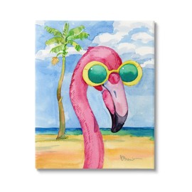 Stupell Industries Looking Good Flamingo Tropical Canvas Wall Art, Design by Paul Brent