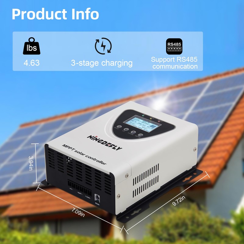Ningdefly 60A Mppt Solar Charge Controller 12V 24V 36V 48V