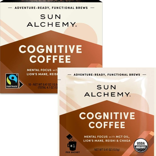 Sun Alchemy Cognitive Coffee with Organic MCT Oil, Fair-Trade Coffee,