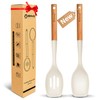 2Pcs Large Silicone Cooking Spoon Set, Nonstick Serving Spoons for