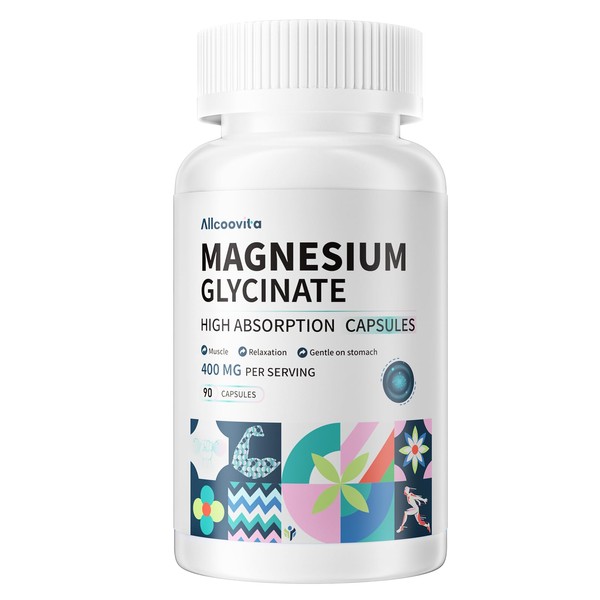 Magnesium Glycinate 400 MG per Serving 100% Chelated for High
