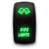 Side Lights - Green - Laser Etched 5-Pin Double Pole