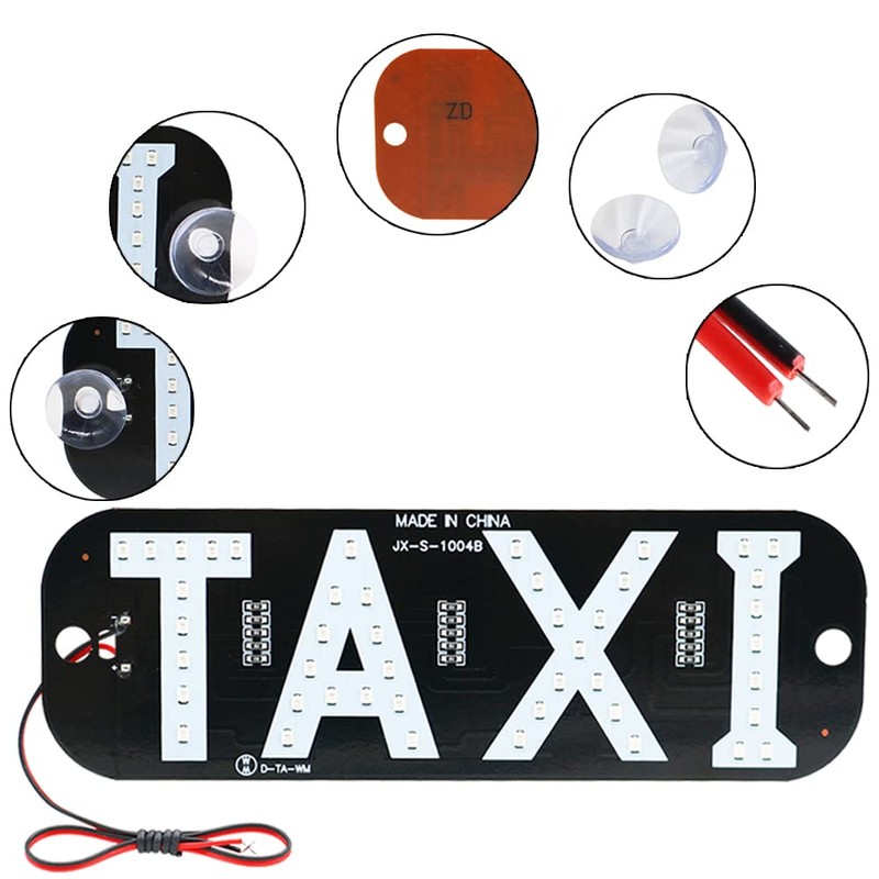 NSKANQI 2pcs Taxi Led Car Windscreen Cab Indicator Lamp 12V