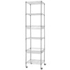 Finnhomy Heavy Duty 6 Tier Wire Shelving Unit with Wheels