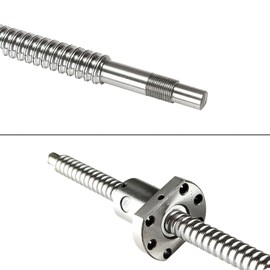 CNCCANEN Ball Screw CNC Parts SFU1605 RM1605 1200mm with Metal Deflector Ball Screw nut, Diameter 16mm Lead 5mm, High Precision Part for CNC Machine