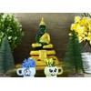 BUDDHO Emerald Buddha Statue Meditation 7" H. Jade Buddha Statue