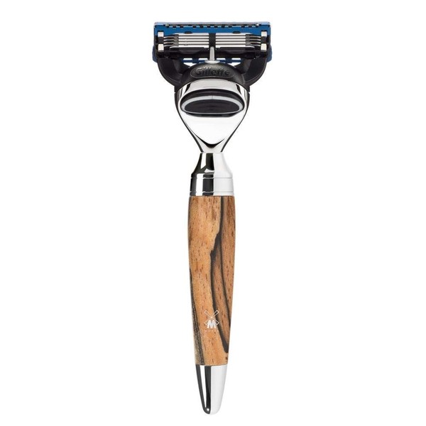 MÜHLE Stylo Series Wet Razor Compatible with Gillette Blades - Plumbered Beech