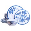 Melamine Dinnerware Set 12-Piece for 4 Dish Set Plates Bowls