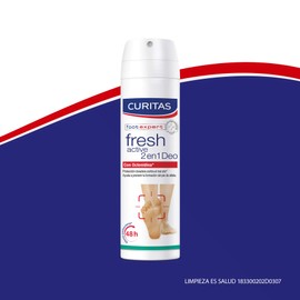 Henitara Curitas Fresh Active 2 in 1 Deodorant Spray for Pies with Octenidina, 150 ml, Unisex