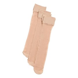 STEMS Women's Essential Sheer Knee Socks Set Of Three, Beige, Tan, One Size