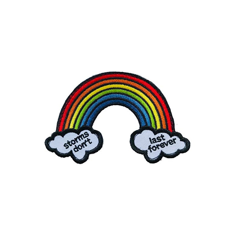 Rainbow Hook & Loop Backed Patch - Storms Dont Last
