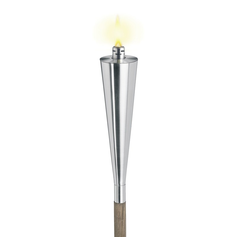blomus 65007 Torch with Beechwood Stake, Cone Style