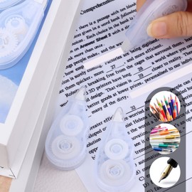 LWMTT Pack of 12 correction rollers, correction mouse, 4 m x 5 mm, correction tape, small correction mouse, school supplies, correction roller, aesthetic mini correction roller, for students,