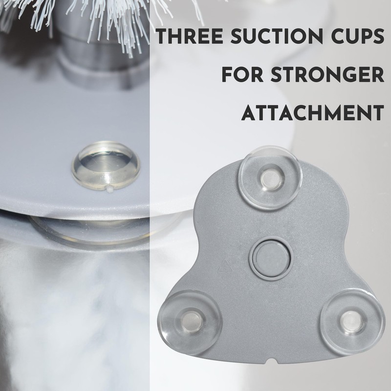 Turtle Brush with Suction Cup, Three High Suction Power Suction