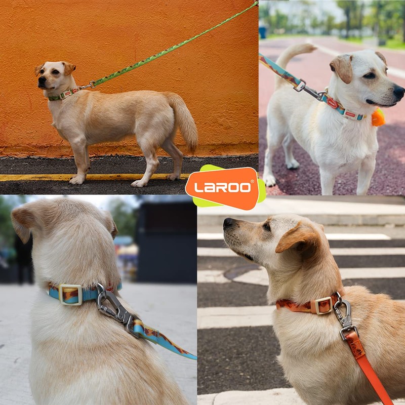 LaRoo Waterproof Dog Collar Heavy Duty PVC Pet Collars for