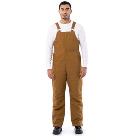 Wrangler Riggs Workwear Men's Insulated Bibs, Duck Brown