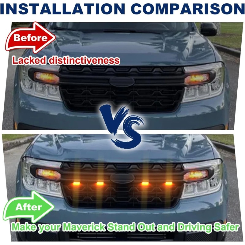 Sidi Front Grille Led Light For 2022-2025 Ford Maverick LARIAT