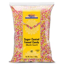 Rani Sugar Coated Fennel Candy 14oz (400g) ~ Indian After Meal Digestive Treat | Vegan | Gluten Friendly | NON-GMO | Kosher | Indian Origin