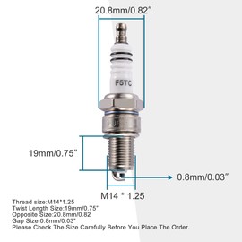 GOOFIT Spark Plug F5TC For 50cc 70cc 90cc 110cc ATV 150 Ignition Plug Moped Motor Scooter Go Kart Pocket Bike