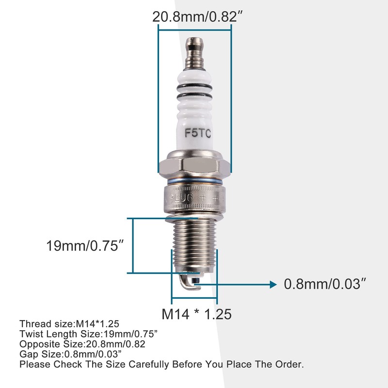 GOOFIT Spark Plug F5TC For 50cc 70cc 90cc 110cc ATV