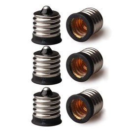 FINELED 6-Pack Intermediate E17 Base to Candle Candelabra E12 Base Light Fixture Bulb Socket Adapter Reducer (6PACK)