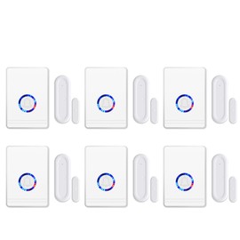 USUPERINK Door Sensor Chime,Doorbell Chime,Ring Alarm Contact Sensor,LED Night Light,Easy installation,48 Ringtones and 5 Volume Levels, 1000ft Range,Suitable for Business/Home/Shop,6PK