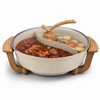 6L Electric Hot Pot with Divider, 1300W, Easy-Clean Surface, White