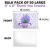 Pro Supply Global (50 Count of Large 4x6 Lavender Thank