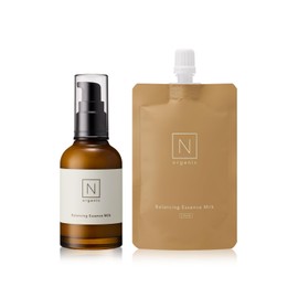 【本品+リフィル】 N organic Basic 乳液 (約4ヶ月分) バランシングエッセンスミルク 保湿力 ハリ 乾燥肌 敏感肌 肌荒れ 柑橘系の香り 60ml+60ml エヌオーガニック