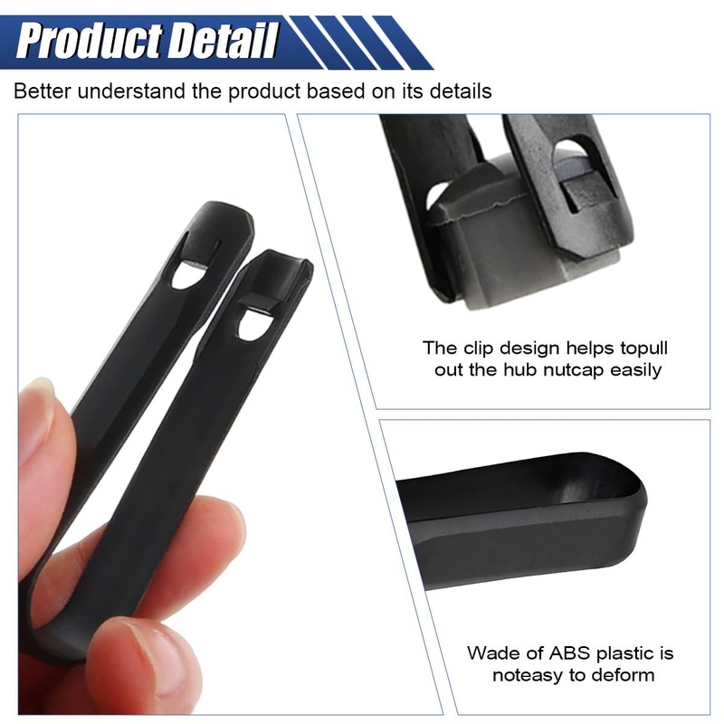 UHANBUT 3PCS Car Wheel Lug Cap Removal Tool Set, Universal