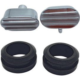 Oval Finned Polished Aluminum Oval breather PCV Set of 2 Oval Air PCV Breather Combo Valve Cover