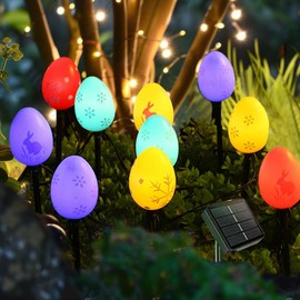 Shinybox Shinybox Osterei Lichtdekoration, 10 LEDs Solar Ostereier Gartenleuchten, Ostereier Lichter Outdoor, Ostern Deko, LED Eier Ostern fr Ostern Dekoration Party Outdoor Garten Festival