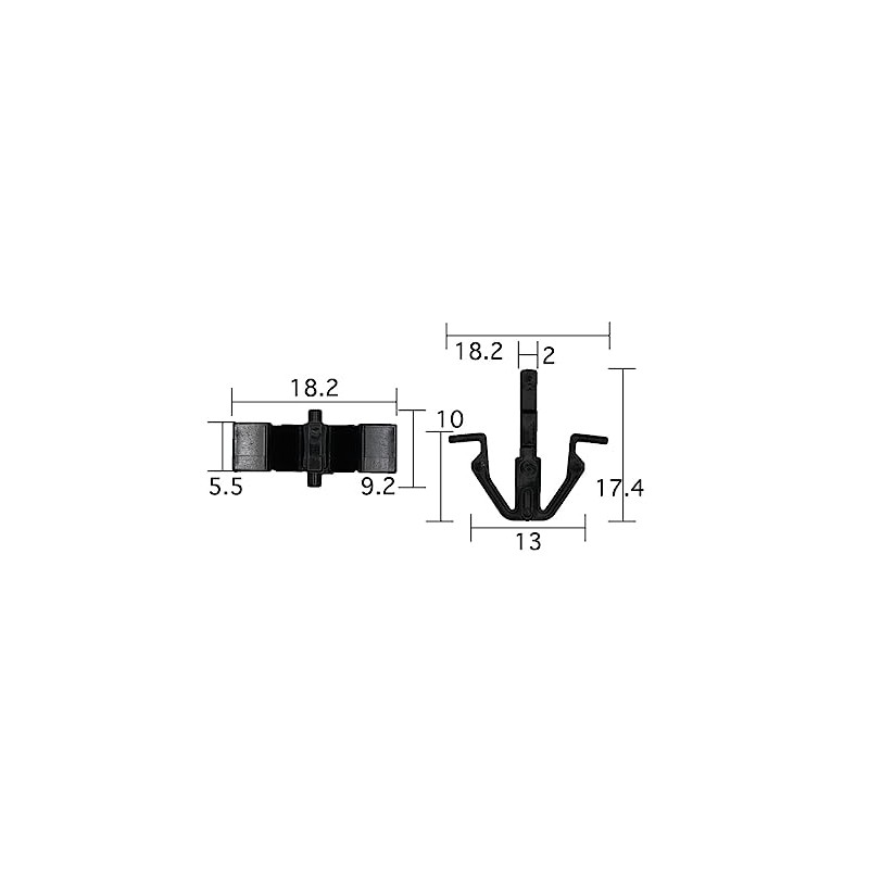 Boston BC5693 Automotive Parts Clips, Black, 10 per Bag