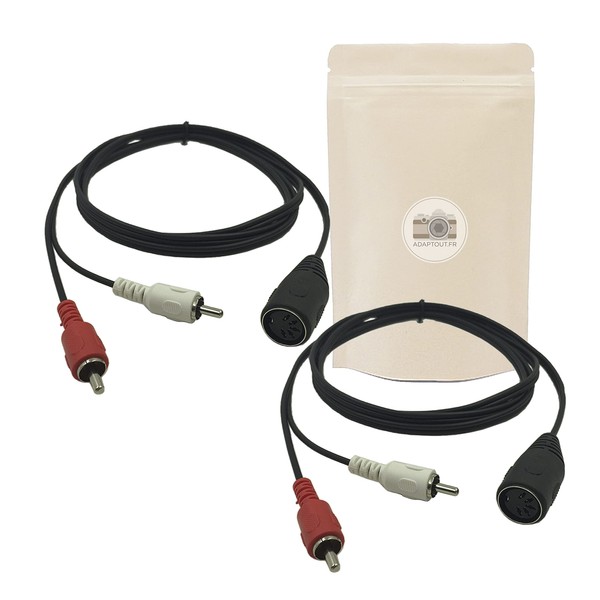 2 x Adapter Cable DIN 5 Pin MIDI Female to
