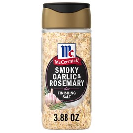 McCormick Finishing Salt, Smoky Garlic & Rosemary, The Taste You Trust, For Steaks, Chops, Chicken, Roasted Veggies, Potato Dishes & More, Kosher, No Colors from Artificial Sources, 3.88 oz