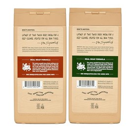 Dr. Squatch NUEVO gel de baño natural exfoliante para hombres con sabor a bourbon y alquitrán de pino (14 oz, paquete de 2)