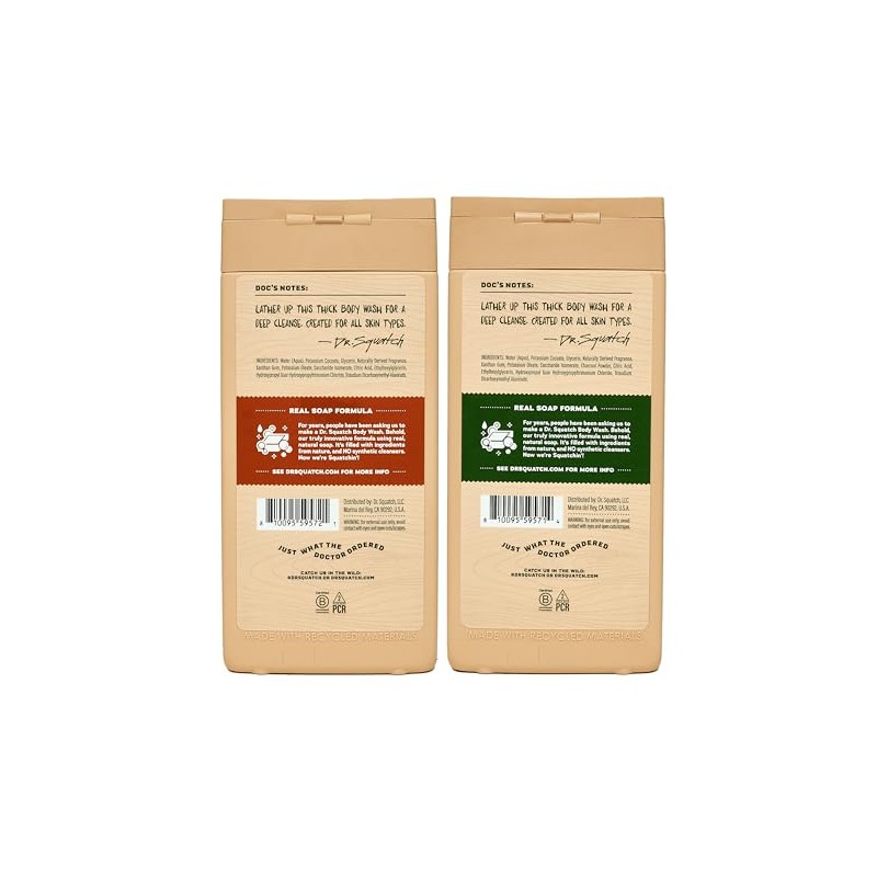 Dr. Squatch NUEVO gel de baño natural exfoliante para hombres