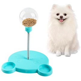 SUEHBEXF Wackelndes Hunde Leckerli Spielzeug, Futterautomat Spielzeug mit Leckerli Ball, Interaktiver Snackball Fördert langsames Fressen & Intelligenztraining | Für Hunde/Katzen (Blau)